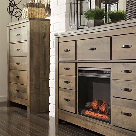 Trinell Dresser W Fireplace By Signature Design By Ashley Furniturepick