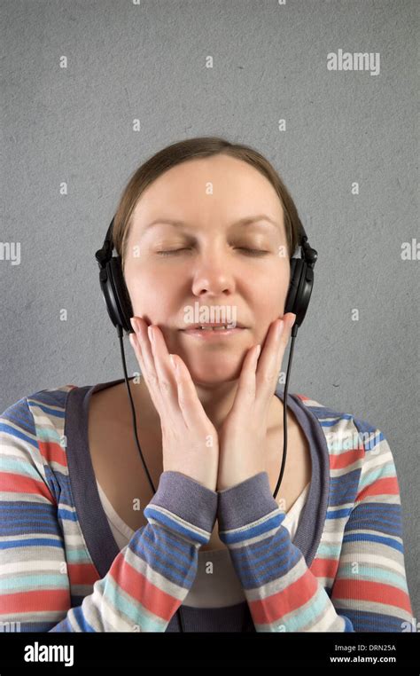 Adult Listening To Headphones Hi Res Stock Photography And Images Alamy