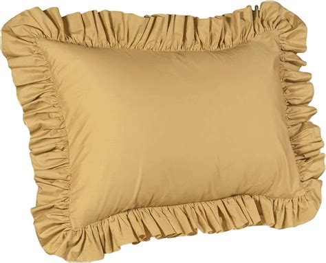 Shopbedding Ruffle Pillow Case Standard Pillow Sham Gold