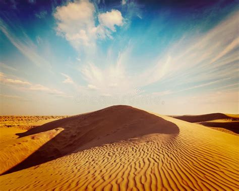 Dunes Of Thar Desert Rajasthan India Stock Photo Image Of Daylight