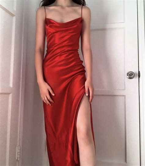 Fan Outfits Account On Twitter Red Slip Dress Vintage Red Dress Red
