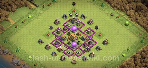 Farming Base Th6 With Link Anti Everything Hybrid Clash Of Clans