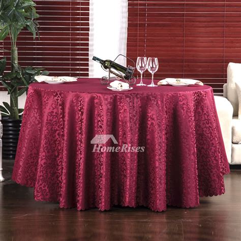 Be sure to check out the other items in our polyester line including napkins, table skirts, chair covers, and tablecloths! Burgundy 120 Round Tablecloth White/Gold/Brown Dining Room ...