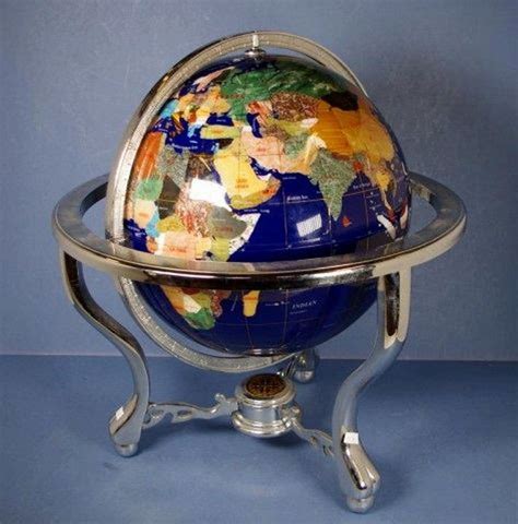 Spinning Globe On Chrome Stand 45cm Height Globes Terrestial