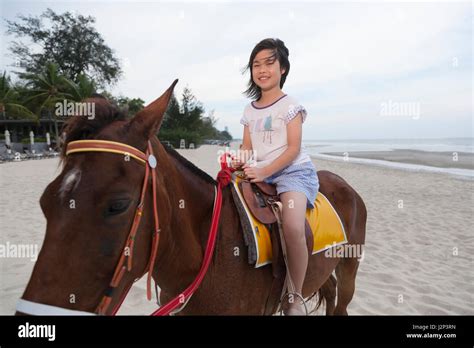 Cute Asian Girl Rides Telegraph