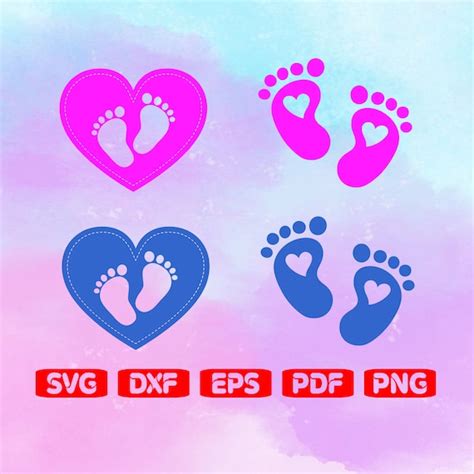 Baby Feet Svg Baby Footprint Svg Heart Svg Baby Svg Baby Etsy Finland