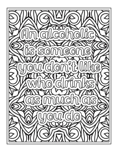 Funny Quotes Coloring Book Page For Adult 8865589 Vector Art At Vecteezy