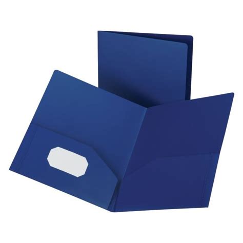 Oxford Poly Twin Pocket Folder 100 Sheet Capacity 11 X 85 Opaque
