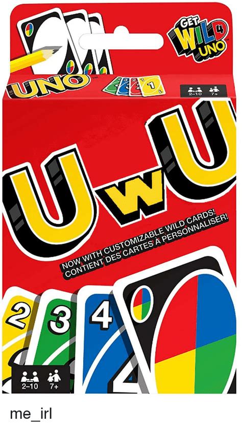 Begin a new adventure with the friends across the world now! GET WILD UNO 2 7 NOW WITH CUSTOMIZABLE WILD CARDS! CONTIENT DES CARTES a PERSONNALISER! 28 3 4 2 ...