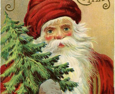 Vintage Christmas Santa Image Wonderful The Graphics Fairy
