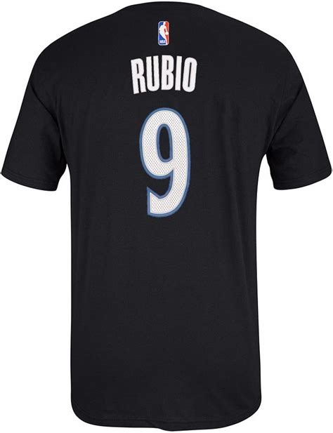 Ricky Rubio Nba Minnesota Timberwolves Adidas Hombres Negro Oficial