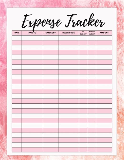 Freebie Friday Printable Spending Or Expense Tracker Spending Tracker