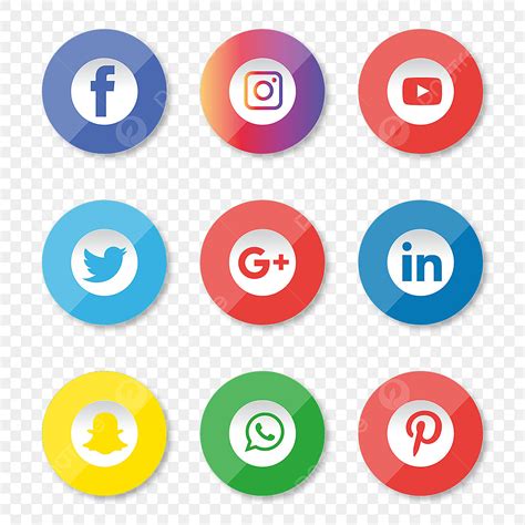 Social Media Icons Set Logo Vector Illustrator Social Media Icons