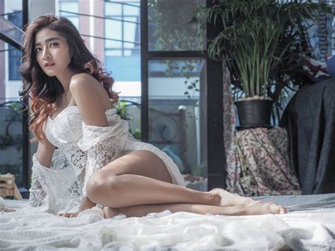 Wallpaper Long Hair Asian Dress Fashion Koko Rosjares Thailand Model Lace Clothing