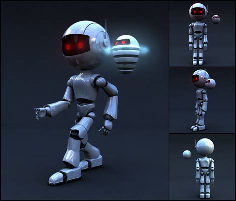 D Model Robot Full Body Rigged Character Vr Ar Low Poly Rigged My Xxx
