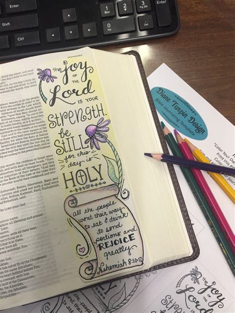 Bible Journaling Verse Art Margin Art Bookmark Featuring Etsy