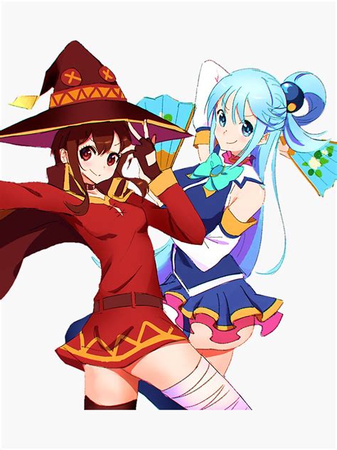 Aqua X Megumin Sticker For Sale By Likovdoo Redbubble