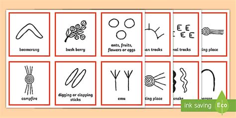 Free Aboriginal Symbols Flashcards Twinkl