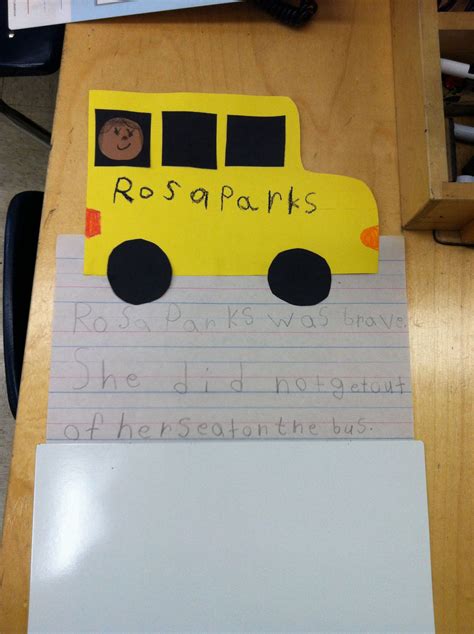 rosa parks with my kindergarteners history classroom classroom crafts