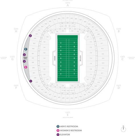 Football Seating Charts Caesars Superdome