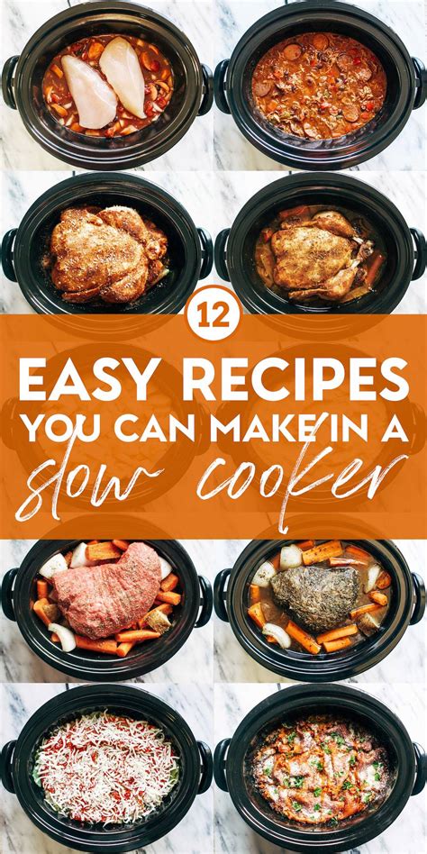 Easy recipes you can make in a slow cooker