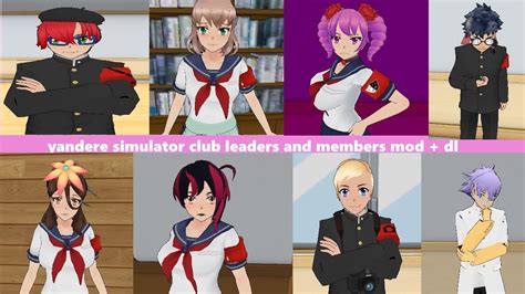 Yandere Simulator Club Leaders And Members Mod 10 Download Youtube