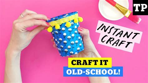 Recycled Craft How To Make Fabric Covered Pots From Yogurt Containers