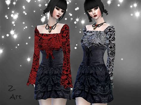 Sims 4 Goth Dress Cc