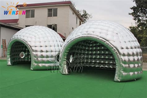 Silver Inflatable Dome Tent