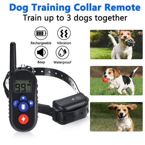 For 123 Dogs Rechargeable Waterproof Electronic Dog Training Collars