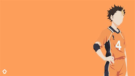 These character cards were previously individual deviations. Yuu Nishinoya |Haikyuu |Minimalist Wallpaper 4K by ...