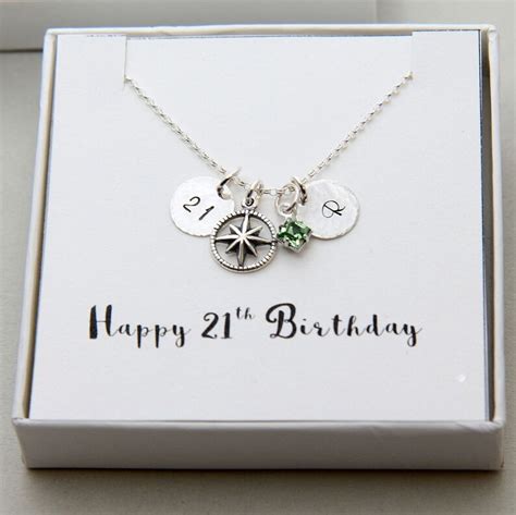 21st Birthday Necklace T For 21st 21st Birthday T Etsy