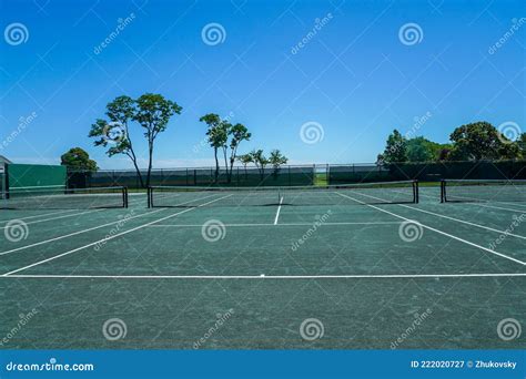 The The Har Tru Tennis Court Tennis Court Stock Image Image Of Game
