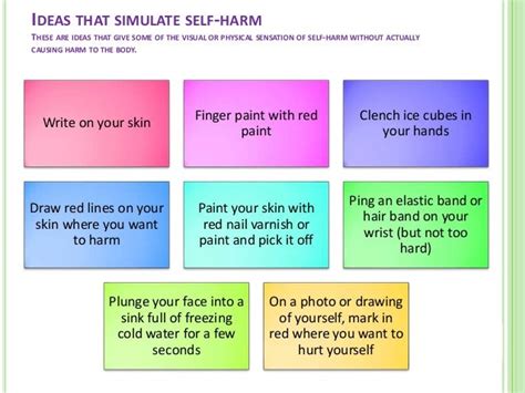 Self Harm Alternatives Over 130 Ideas For Use In Recovery