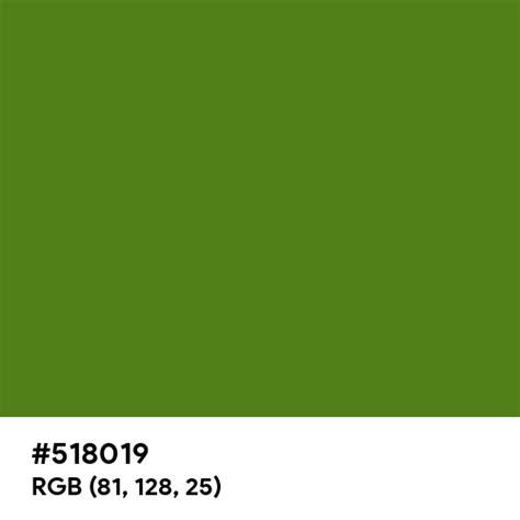 Autumn Green Color Hex Code Is 518019