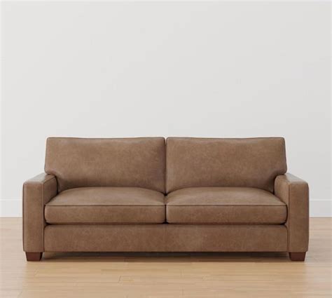 Pb Comfort Square Arm Leather Sofa Collection Pottery Barn