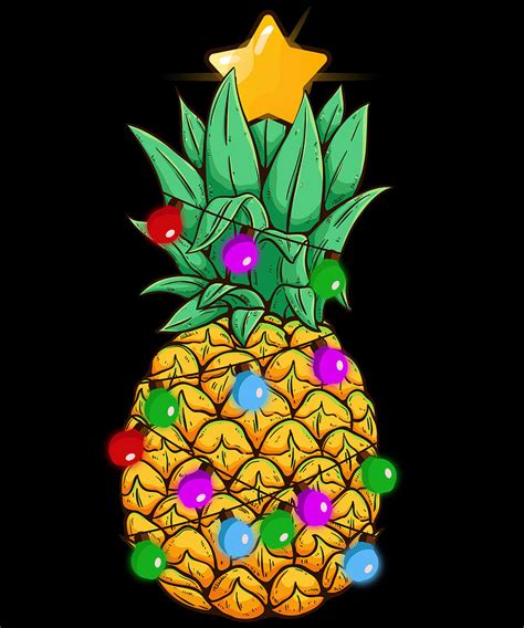 Christmas Tree Pineapple Tropical Fruit Mixed Media By Roland Andres