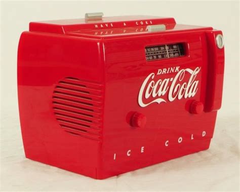 coca cola cooler radio cassette player