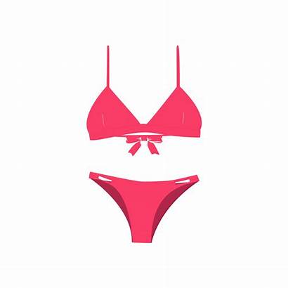 Bikini Pink Clipart Swimsuit Neon Transparent Bikinis