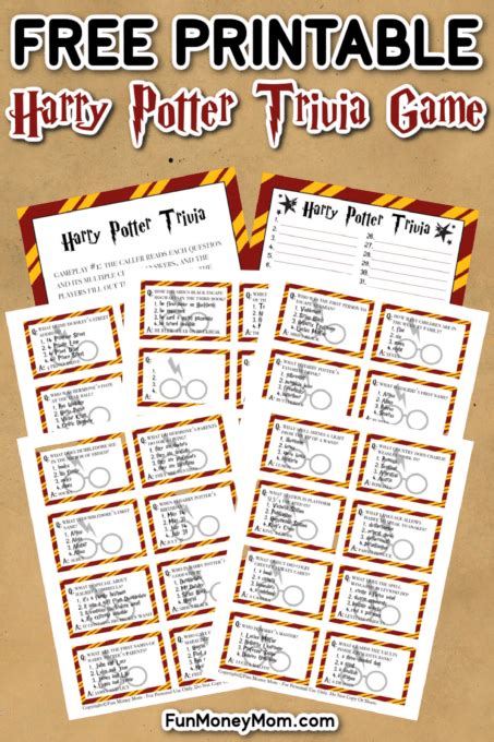 Harry Potter Trivia Questions And Answers Free Printable
