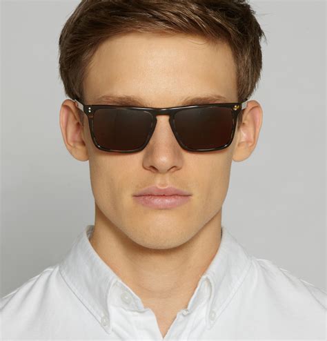 Lyst Oliver Peoples Bernardo Dframe Acetate Sunglasses In Brown For Men