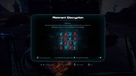 Mass Effect Andromeda Remnant Decryption Puzzles How To Solve Glyphs