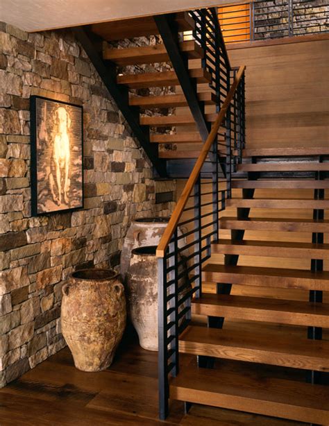 Simple Rustic Stair Iron Railings For Your Rustic House Homescornercom