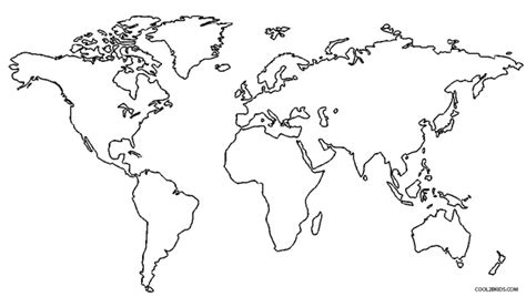 Printable World Map Coloring Page For Kids Cool2bkids