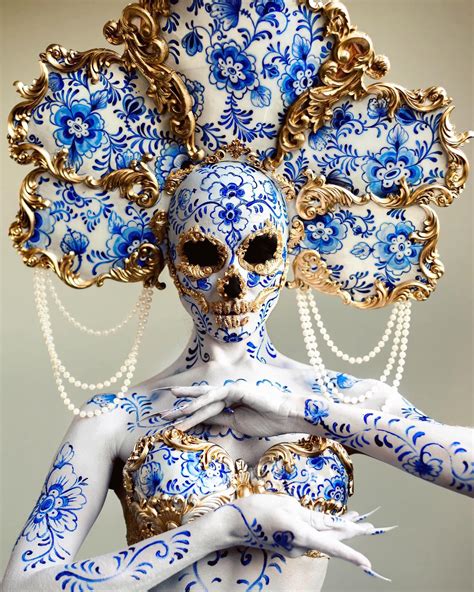 Amazing Makeup Inspired By Chinese Porcelain With Gilding By Julio