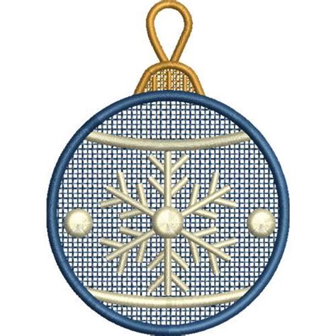 Fsl Snowflake Bulb Ornament 4 Sizes Products Swak Embroidery