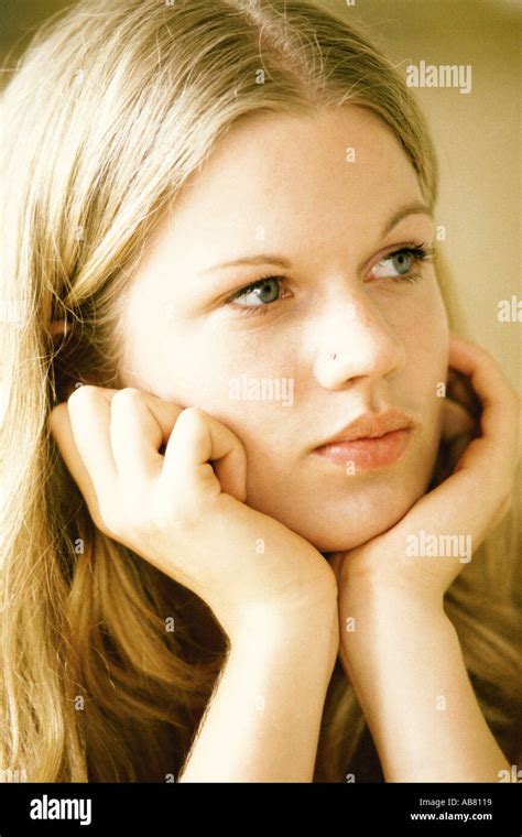 Pensive Girl Stock Photo 753945 Alamy