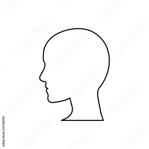 Human Head Silhouette Icon Vector Illustration Graphic Design