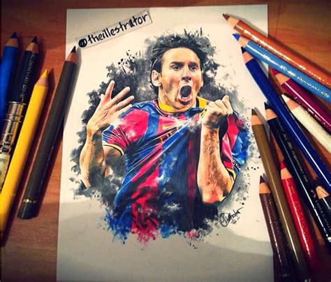 Lionel Messi Drawing Photos