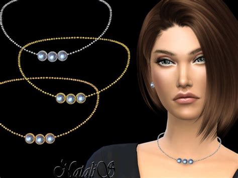 The Sims Resource Moonstone Charm Necklace By Natalis • Sims 4 Downloads